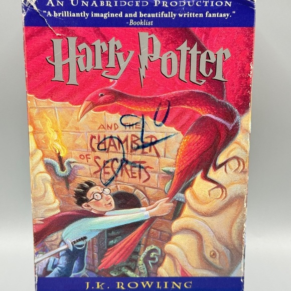 📚 Harry Potter Chamber of Secrets Jim Dale Audiobook 6 Cassette Tapes w/ Box - Picture 15 of 16